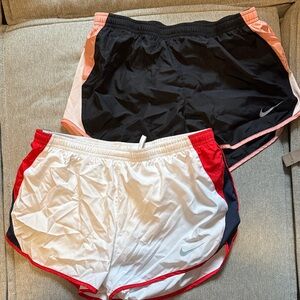 Nike Kids' Black and White Shorts Set with Red and Pink Accents